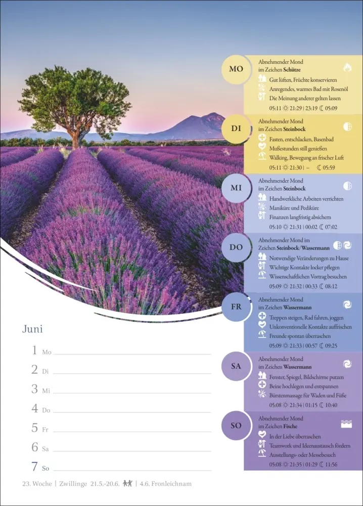 Bild: 9783840037955 | Mondkalender Wochenkalender 2026 - 53 Wochenblätter mit praktischen...