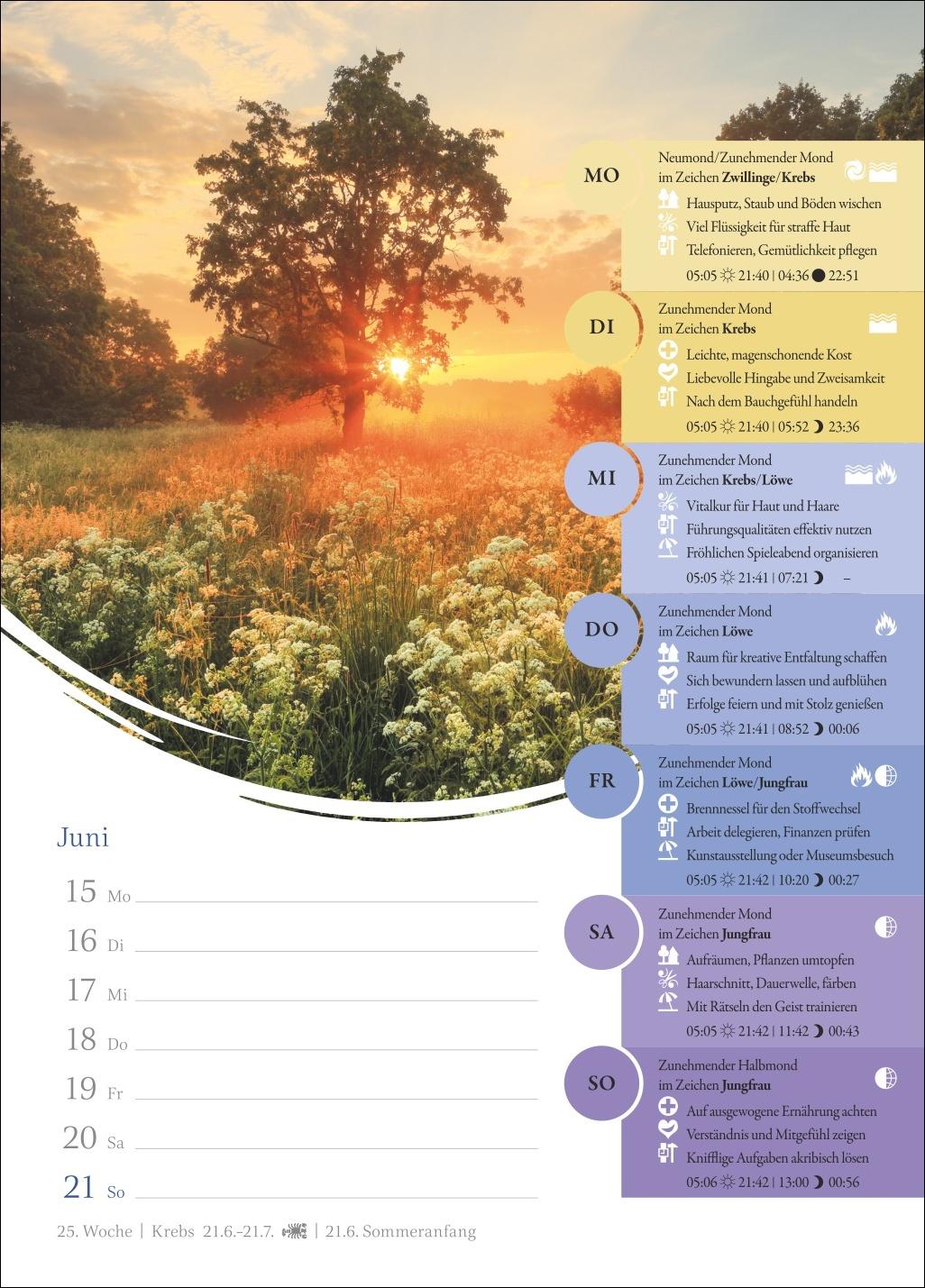 Bild: 9783840037955 | Mondkalender Wochenkalender 2026 - 53 Wochenblätter mit praktischen...