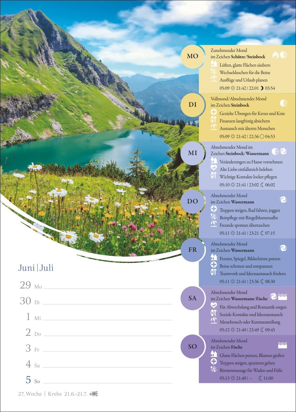 Bild: 9783840037955 | Mondkalender Wochenkalender 2026 - 53 Wochenblätter mit praktischen...