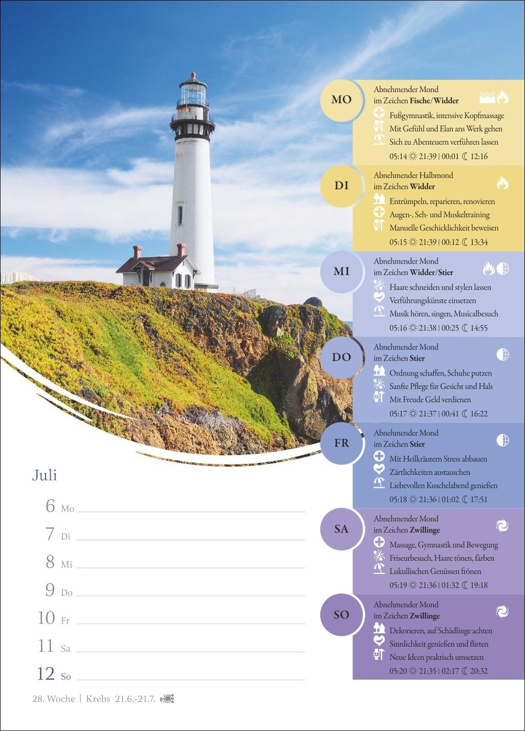 Bild: 9783840037955 | Mondkalender Wochenkalender 2026 - 53 Wochenblätter mit praktischen...