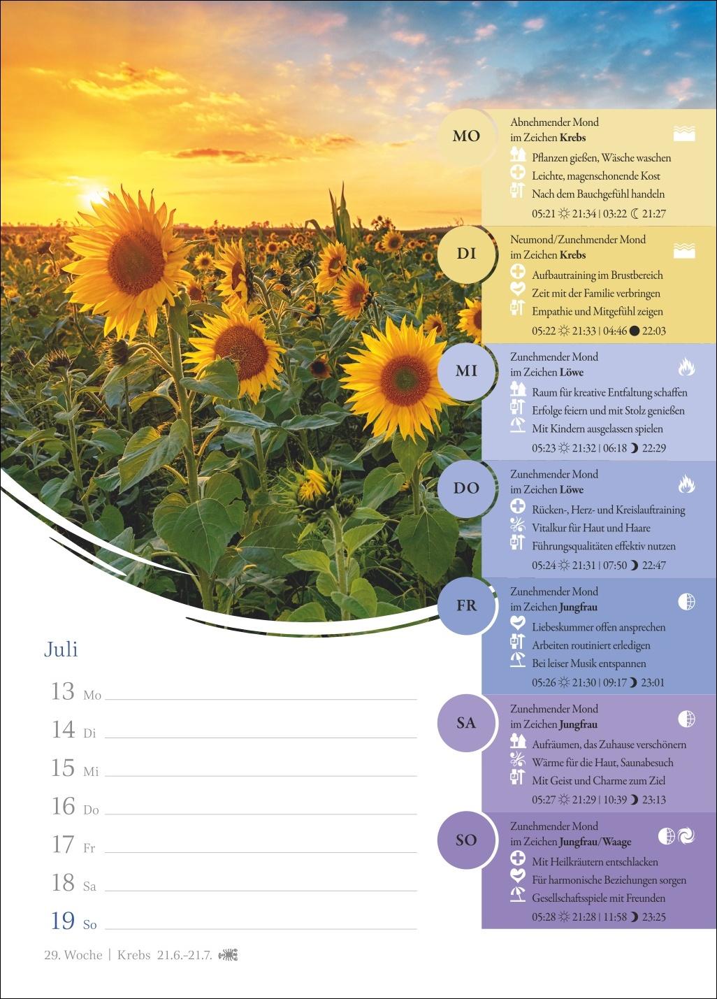 Bild: 9783840037955 | Mondkalender Wochenkalender 2026 - 53 Wochenblätter mit praktischen...