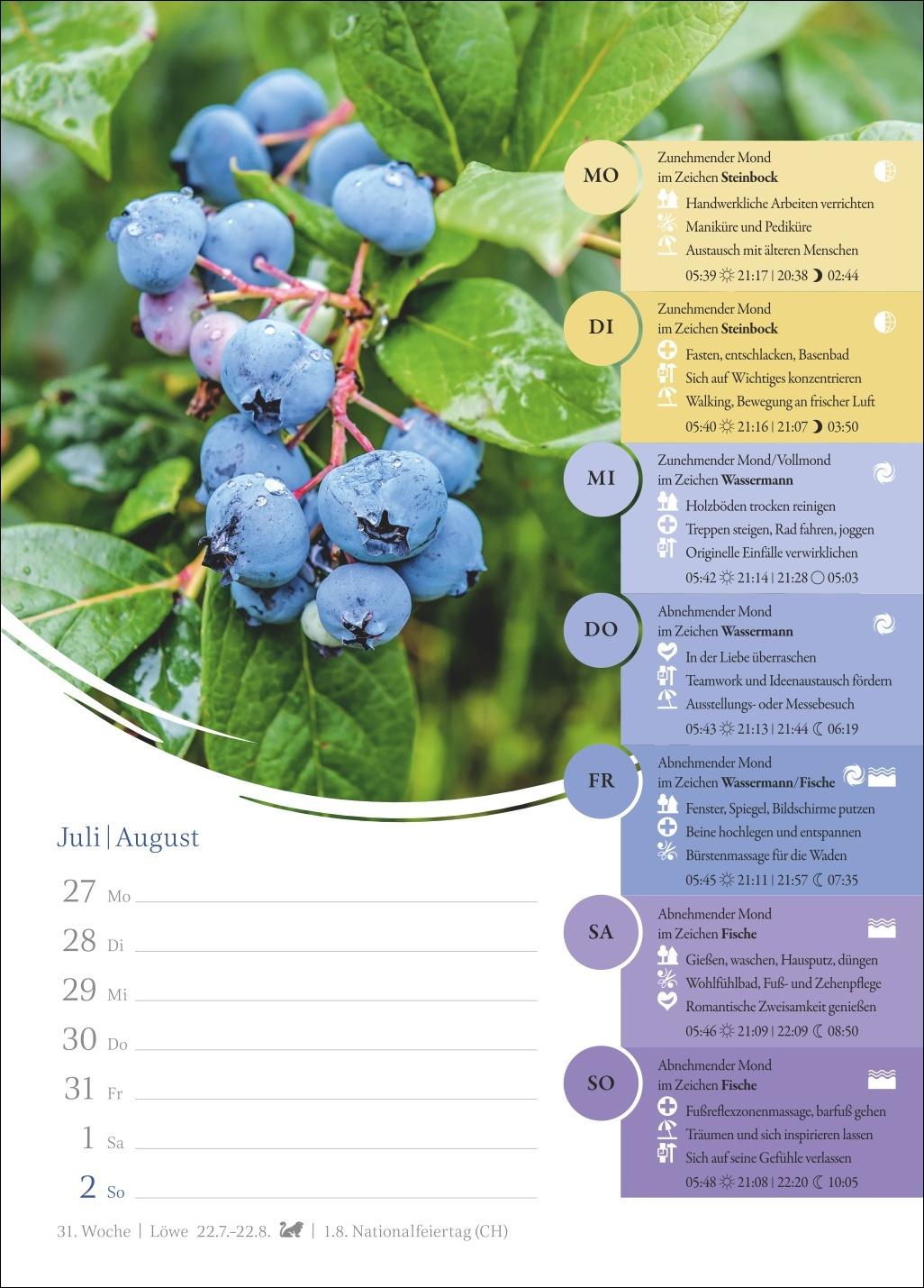 Bild: 9783840037955 | Mondkalender Wochenkalender 2026 - 53 Wochenblätter mit praktischen...