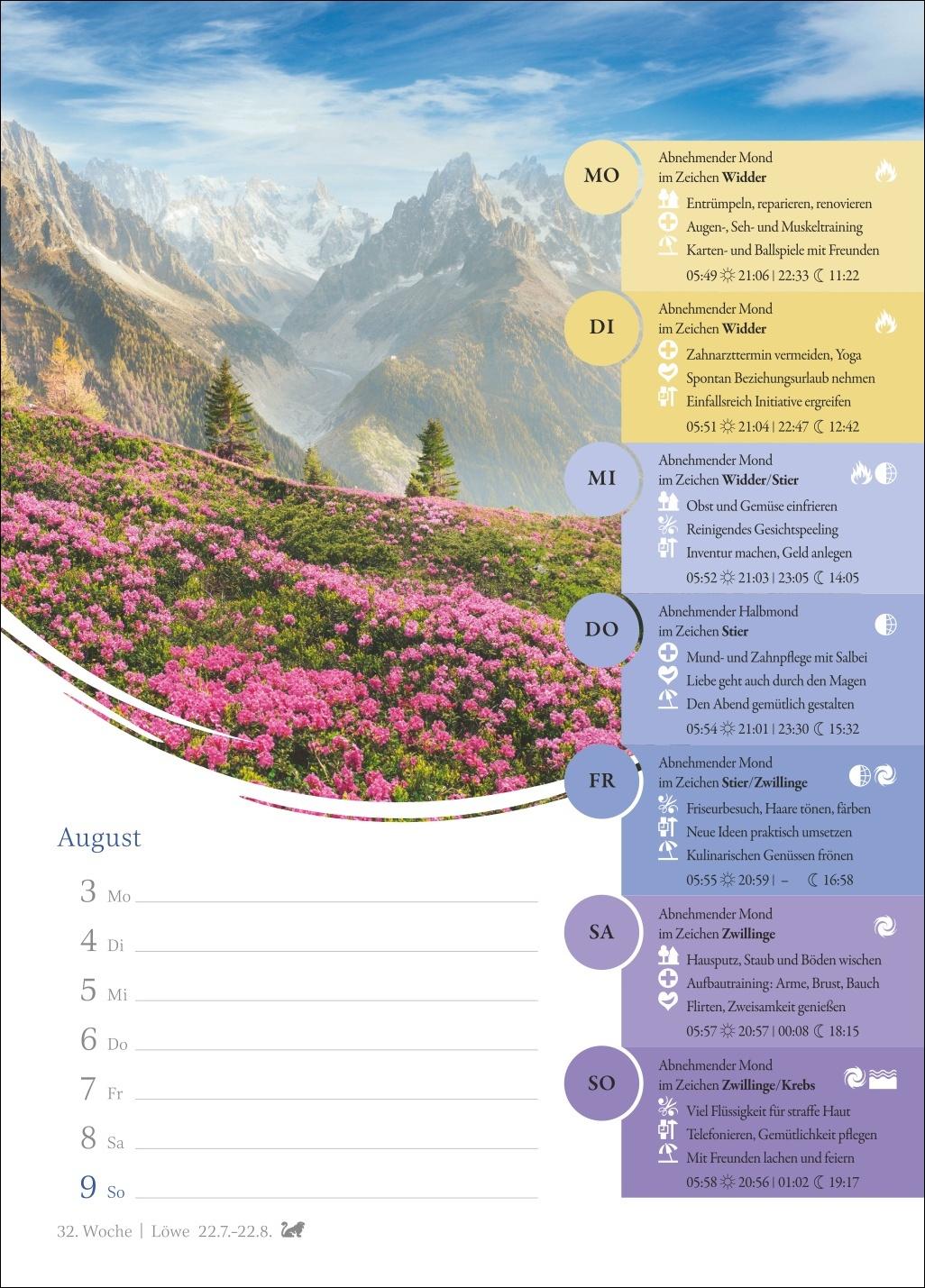 Bild: 9783840037955 | Mondkalender Wochenkalender 2026 - 53 Wochenblätter mit praktischen...