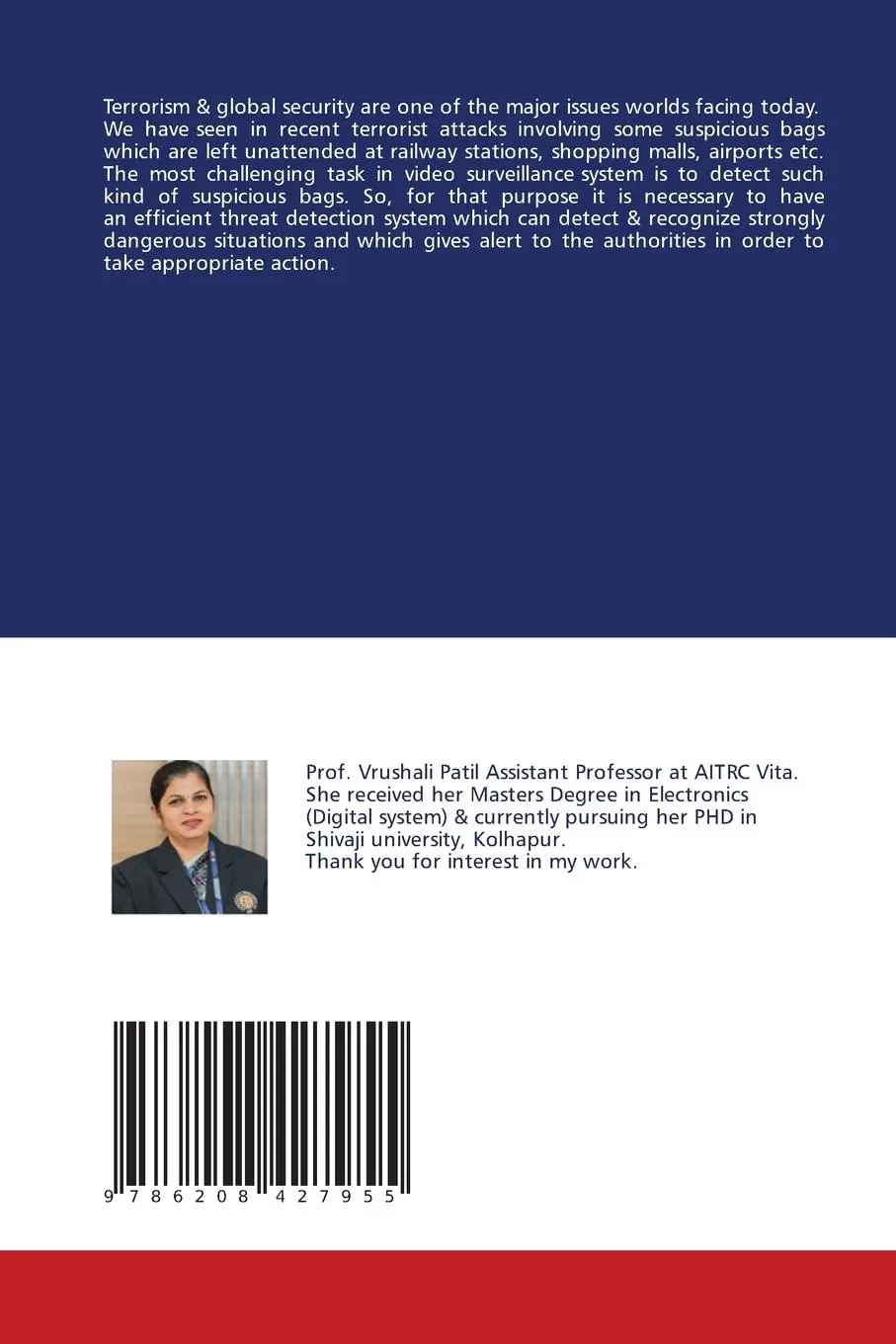 Rückseite: 9786208427955 | Abandoned Object Detection in Public Places | Vrushali Patil | Buch