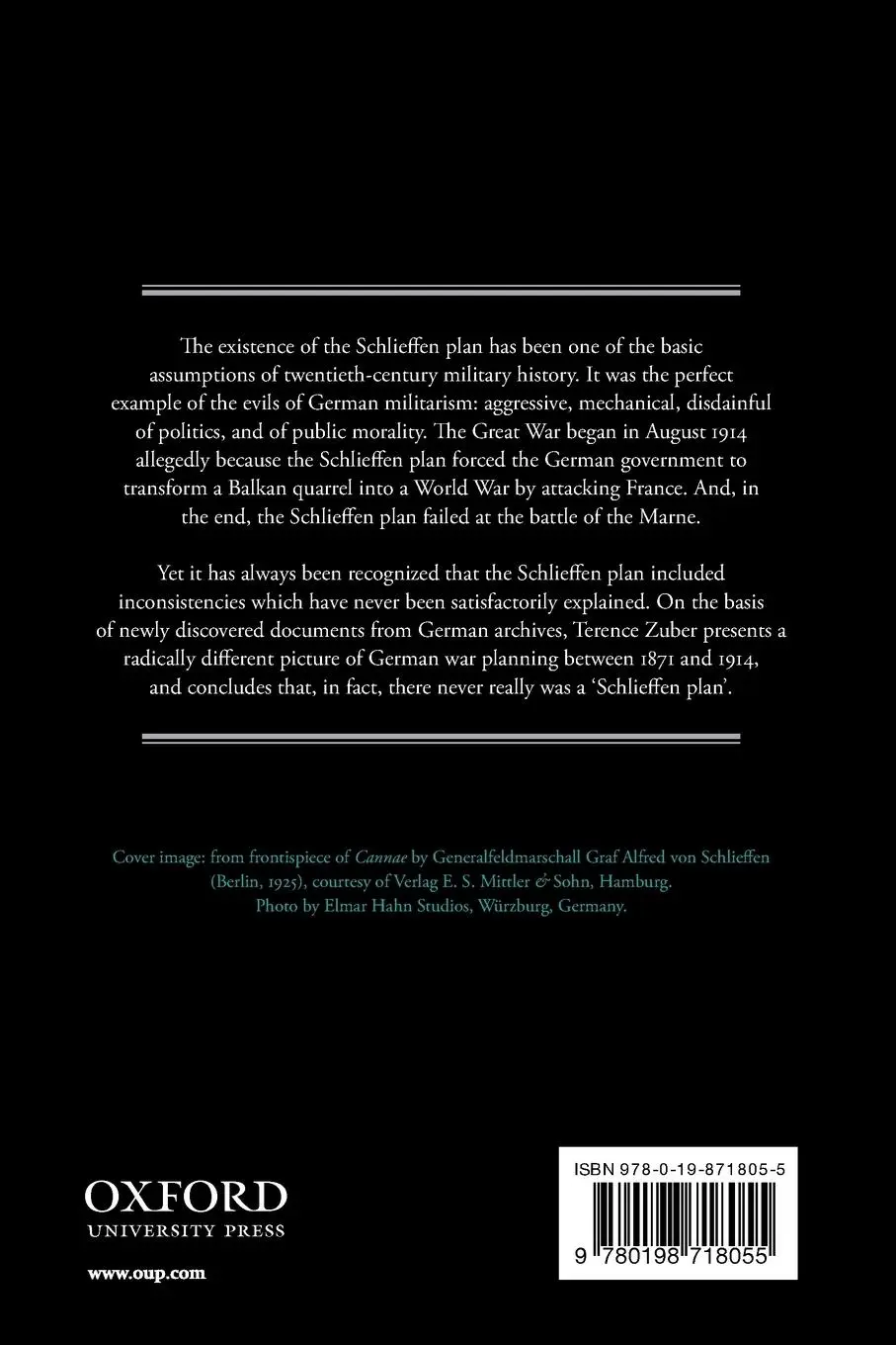 Rückseite: 9780198718055 | Inventing the Schlieffen Plan | German War Planning 1871-1914 | Zuber