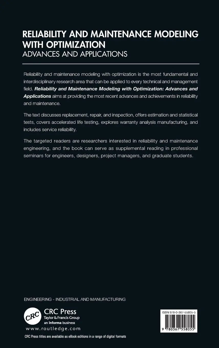 Rückseite: 9780367558055 | Reliability and Maintenance Modeling with Optimization | Buch | 2023