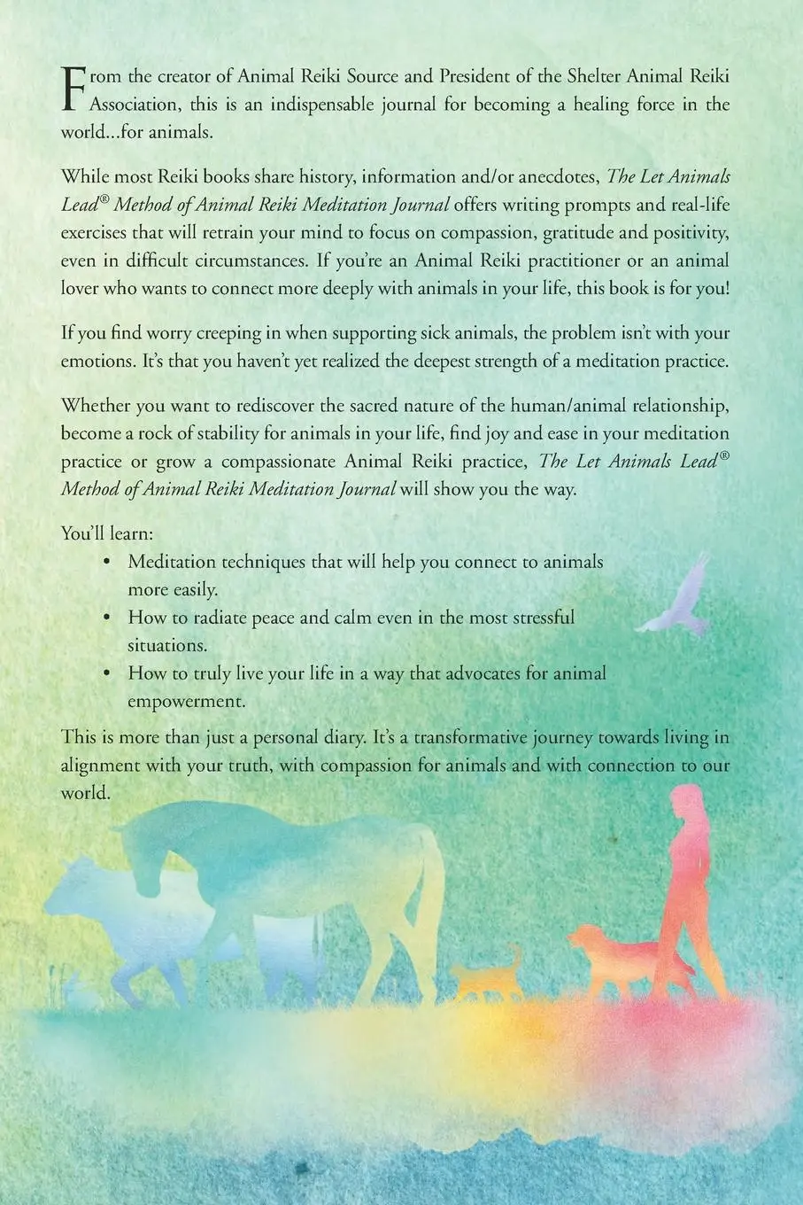 Rückseite: 9780998358055 | The Let Animals Lead(R) Method of Animal Reiki Meditation Journal
