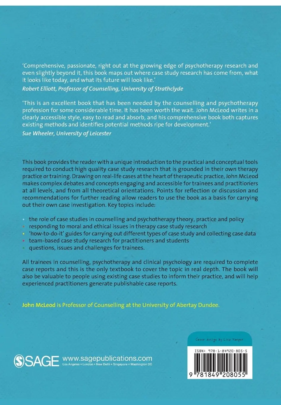 Rückseite: 9781849208055 | Case Study Research in Counselling and Psychotherapy | John Mcleod