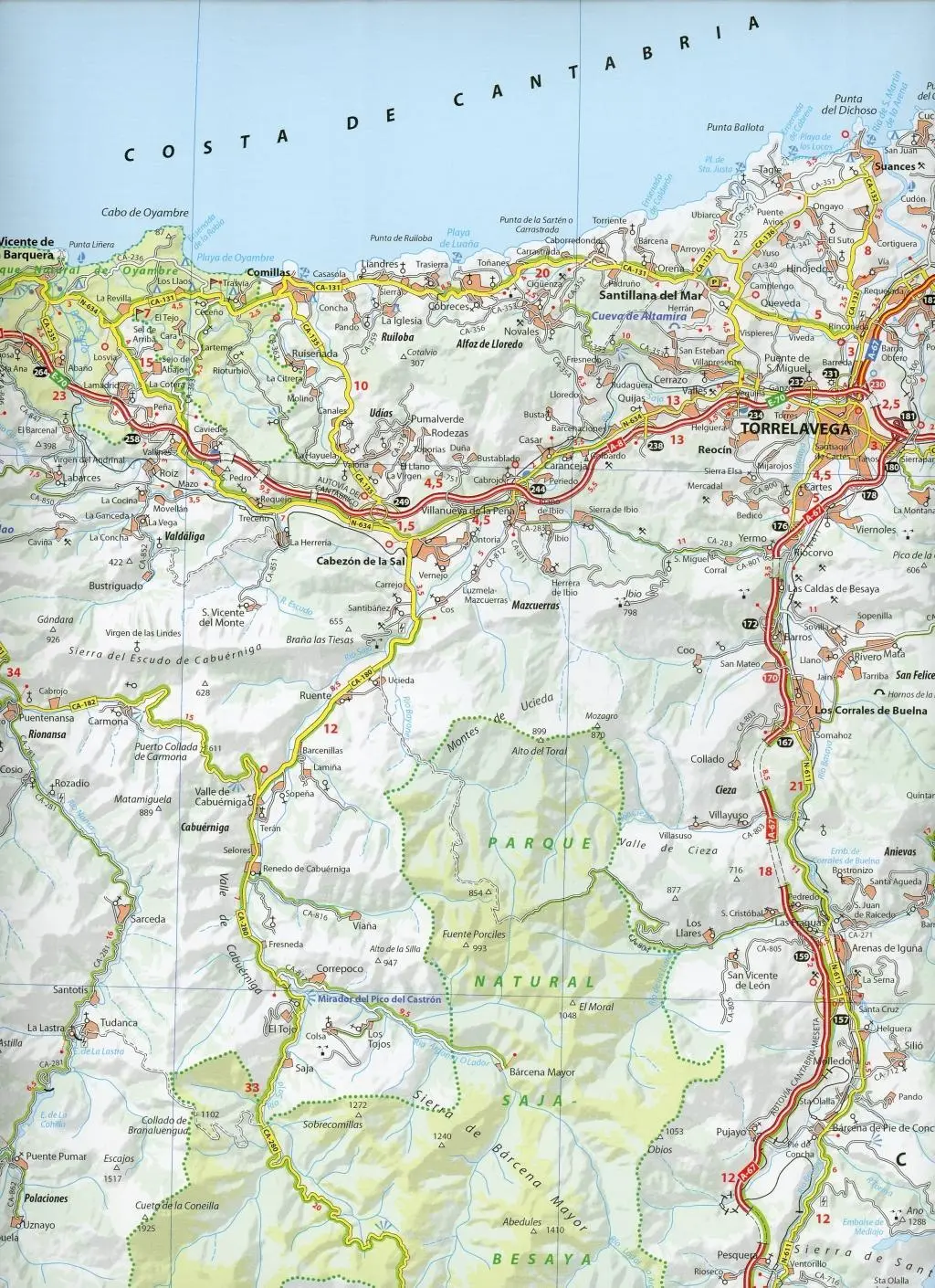 Bild: 9782067218055 | Costa de Cantabria - Zoom Map 143. 1 : 150 000 | Map | Michelin | 2018