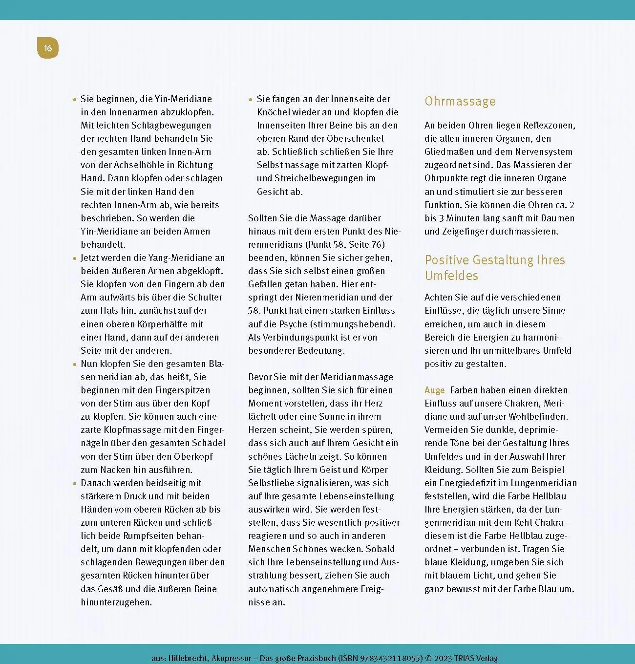 Bild: 9783432118055 | Akupressur - Das große Praxisbuch | Maitri Hillebrecht | Taschenbuch