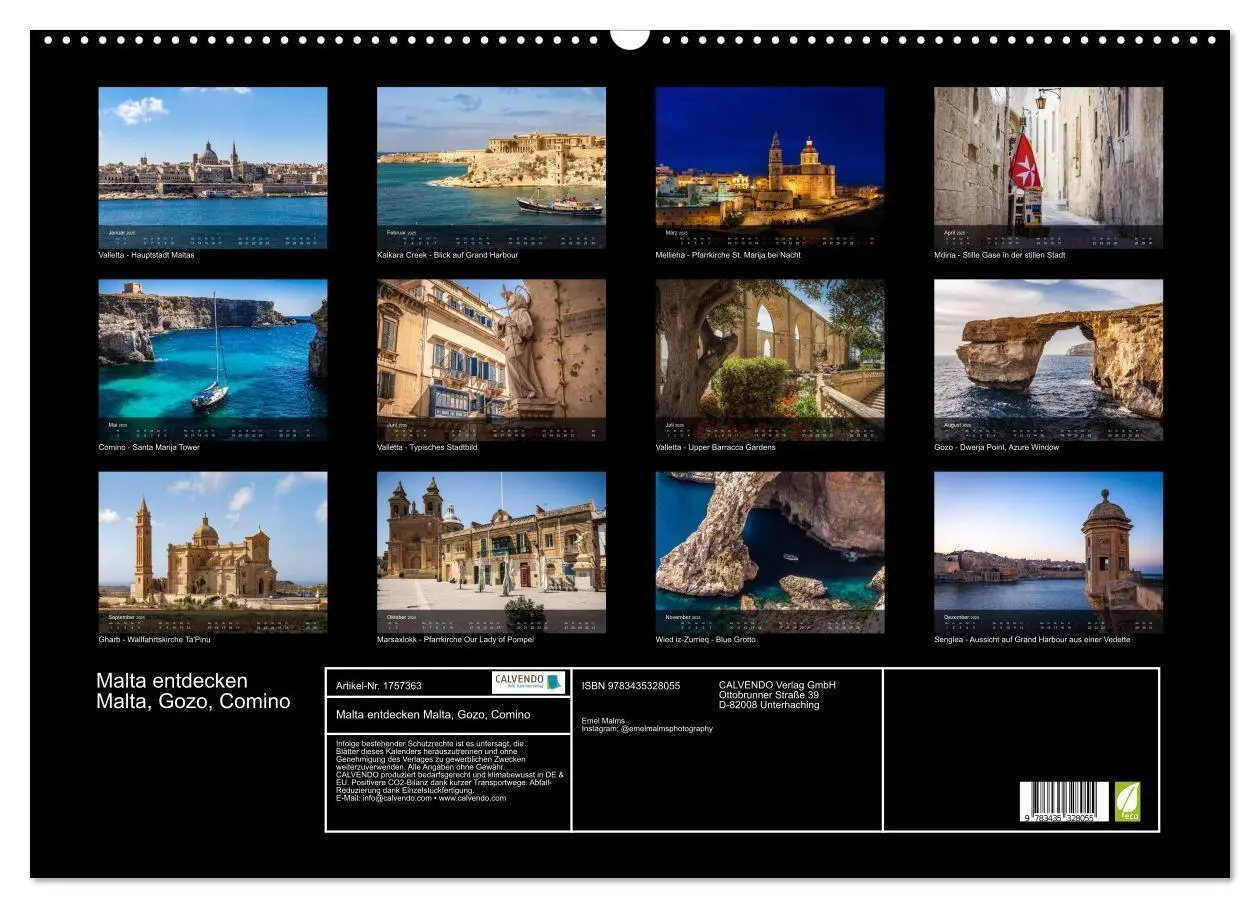 Bild: 9783435328055 | Malta entdecken Malta, Gozo, Comino (Wandkalender 2025 DIN A2...