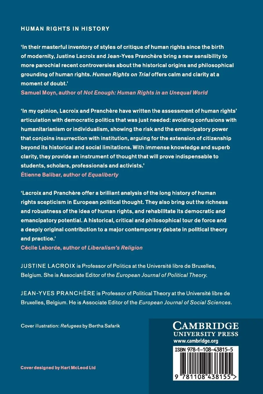 Rückseite: 9781108438155 | Human Rights on Trial | Justine Lacroix (u. a.) | Taschenbuch | 2019
