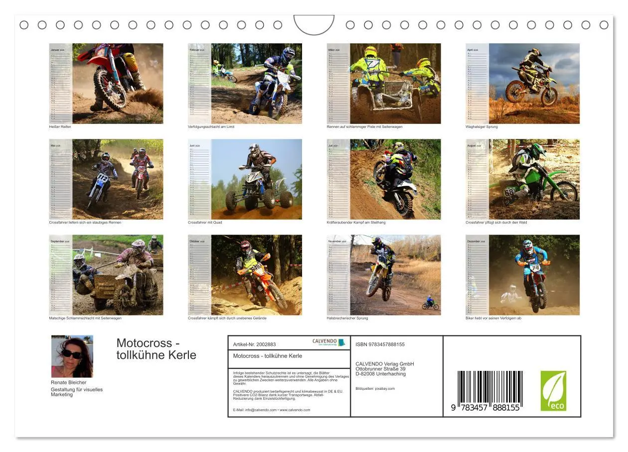 Bild: 9783457888155 | Motocross - tollkühne Kerle (Wandkalender 2026 DIN A4 quer),...