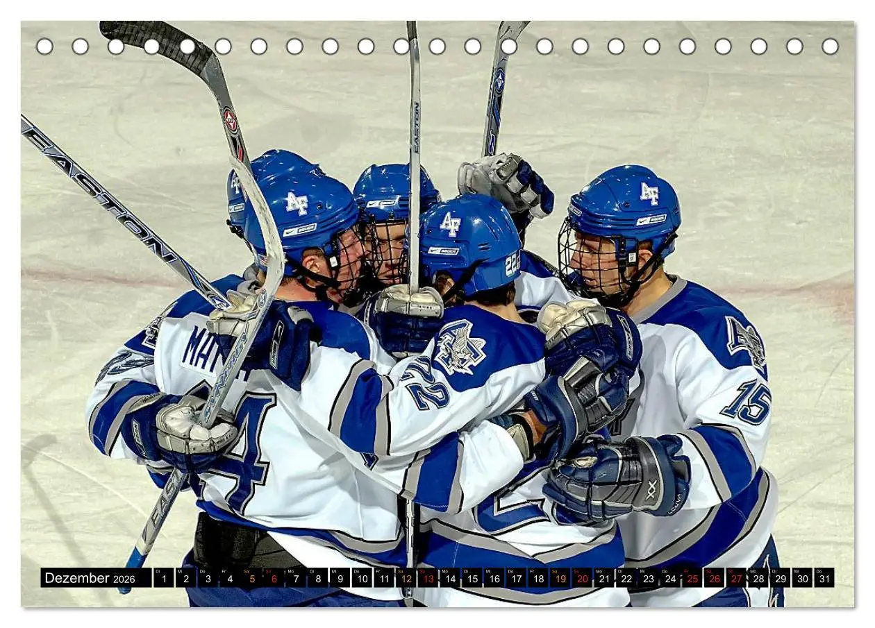 Bild: 9783516048155 | Mit vollem Einsatz - Eishockey (Tischkalender 2026 DIN A5 quer),...