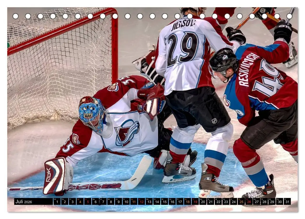 Bild: 9783516048155 | Mit vollem Einsatz - Eishockey (Tischkalender 2026 DIN A5 quer),...