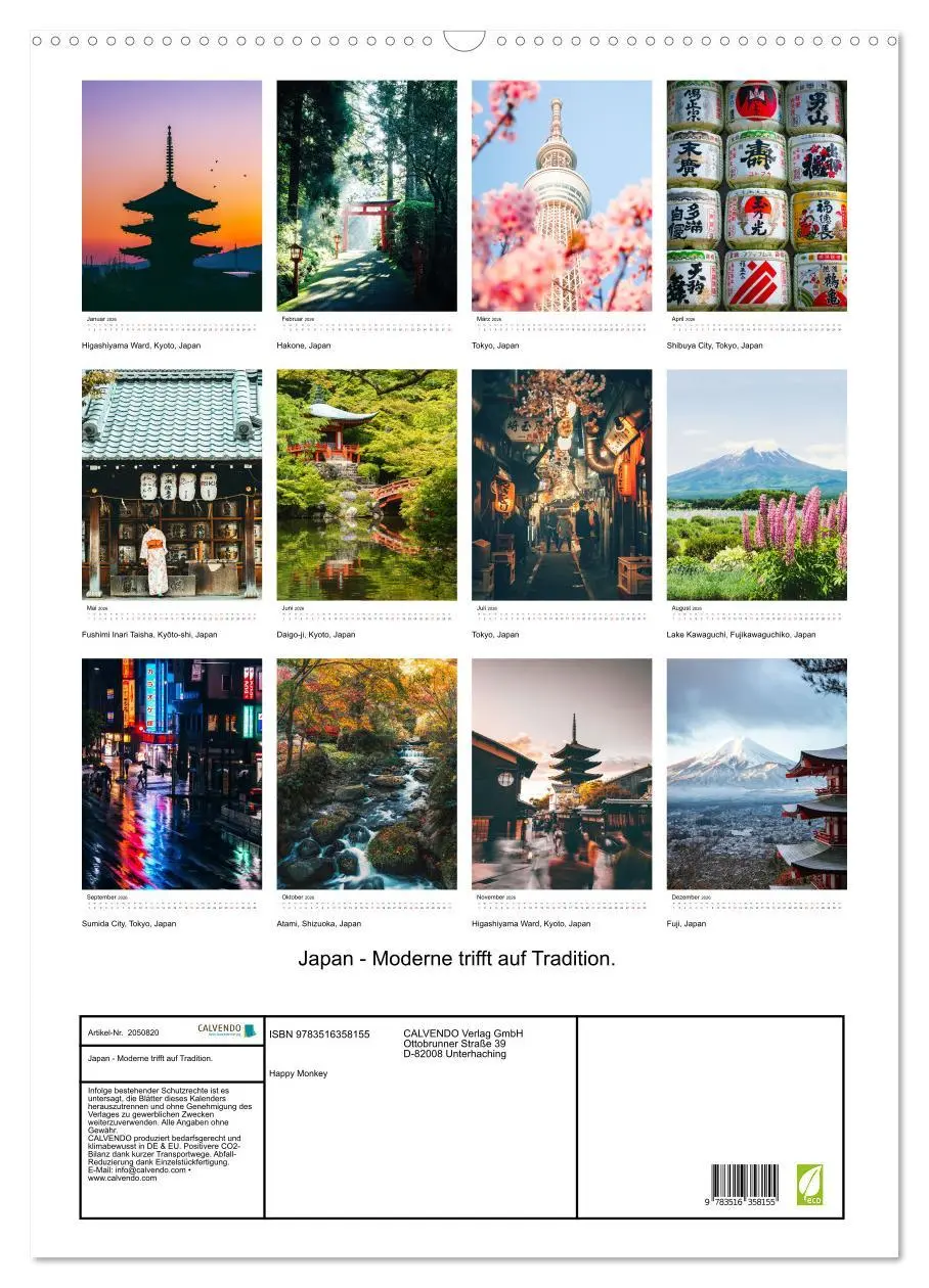 Bild: 9783516358155 | Japan - Moderne trifft auf Tradition. (Wandkalender 2026 DIN A2...