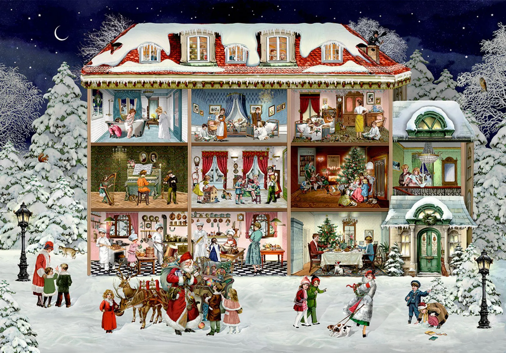 Bild: 4050003958255 | Puzzle-Adventskalender - Unser wunderbares Weihnachtshaus | Behr