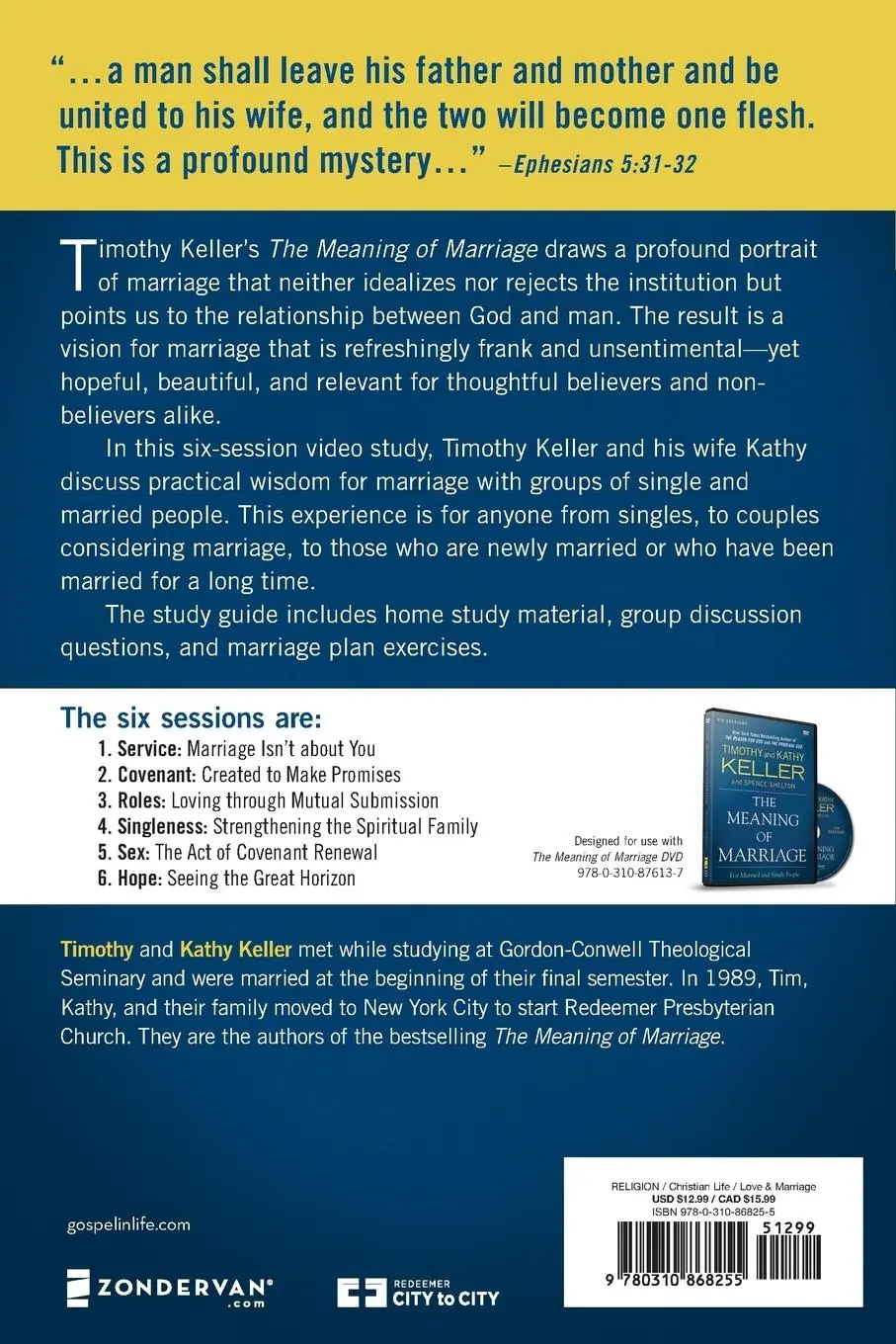 Rückseite: 9780310868255 | The Meaning of Marriage Study Guide | Timothy Keller (u. a.) | Buch