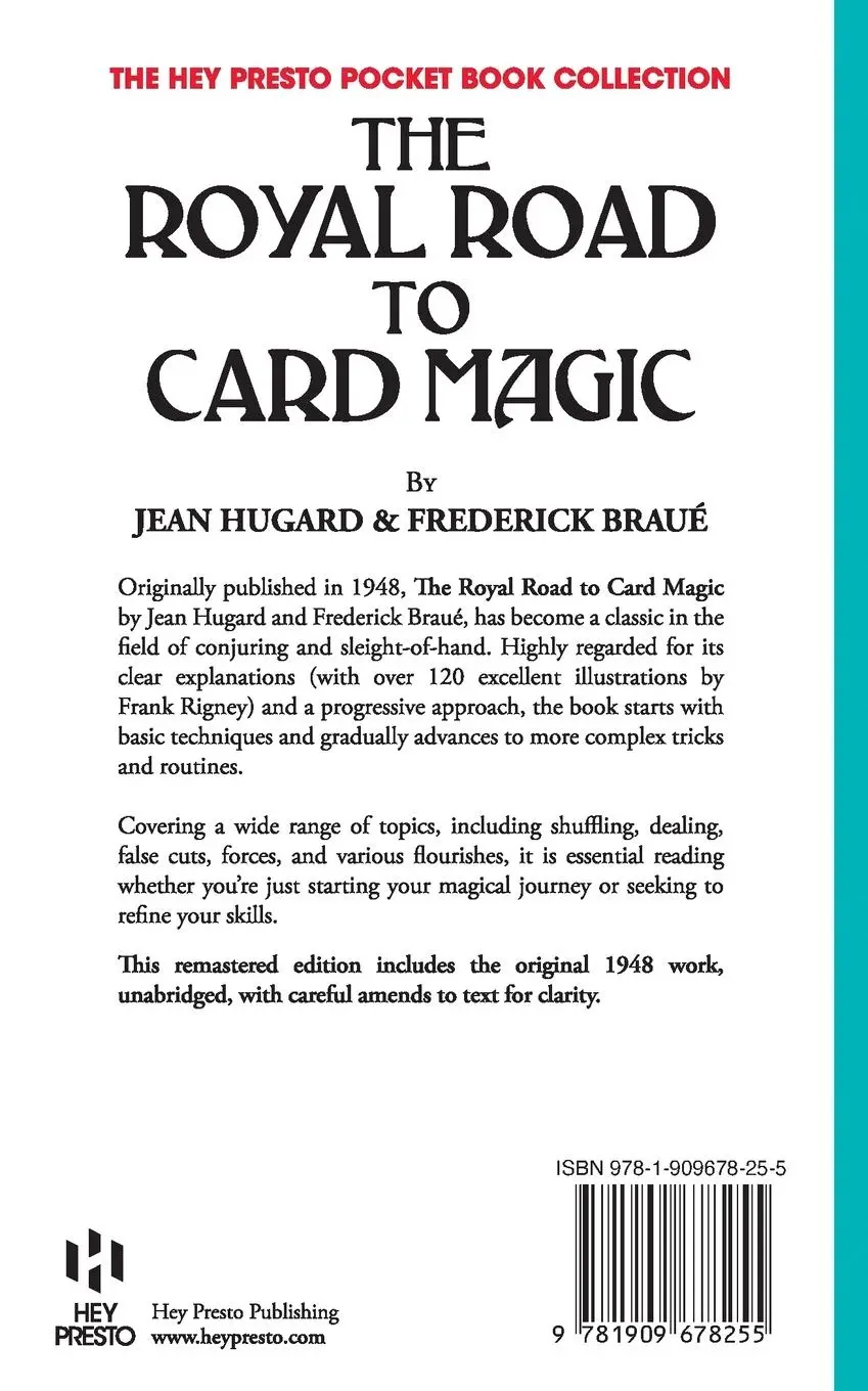 Rückseite: 9781909678255 | The Royal Road To Card Magic | (Hey Presto Magic Book) | Taschenbuch