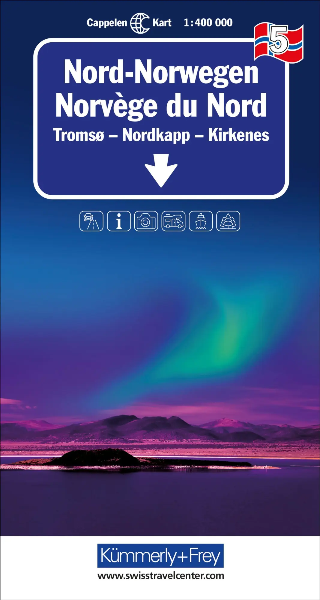 Cover: 9783259018255 | Kümmerly+Frey Regional-Strassenkarte 5 Nord-Norwegen 1:400.000 | AG
