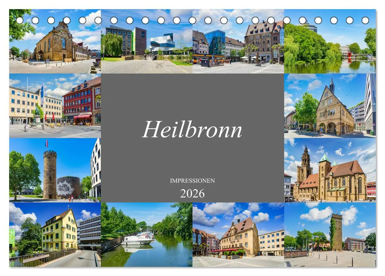 Cover: 9783457638255 | Heilbronn Impressionen (Tischkalender 2026 DIN A5 quer), CALVENDO...