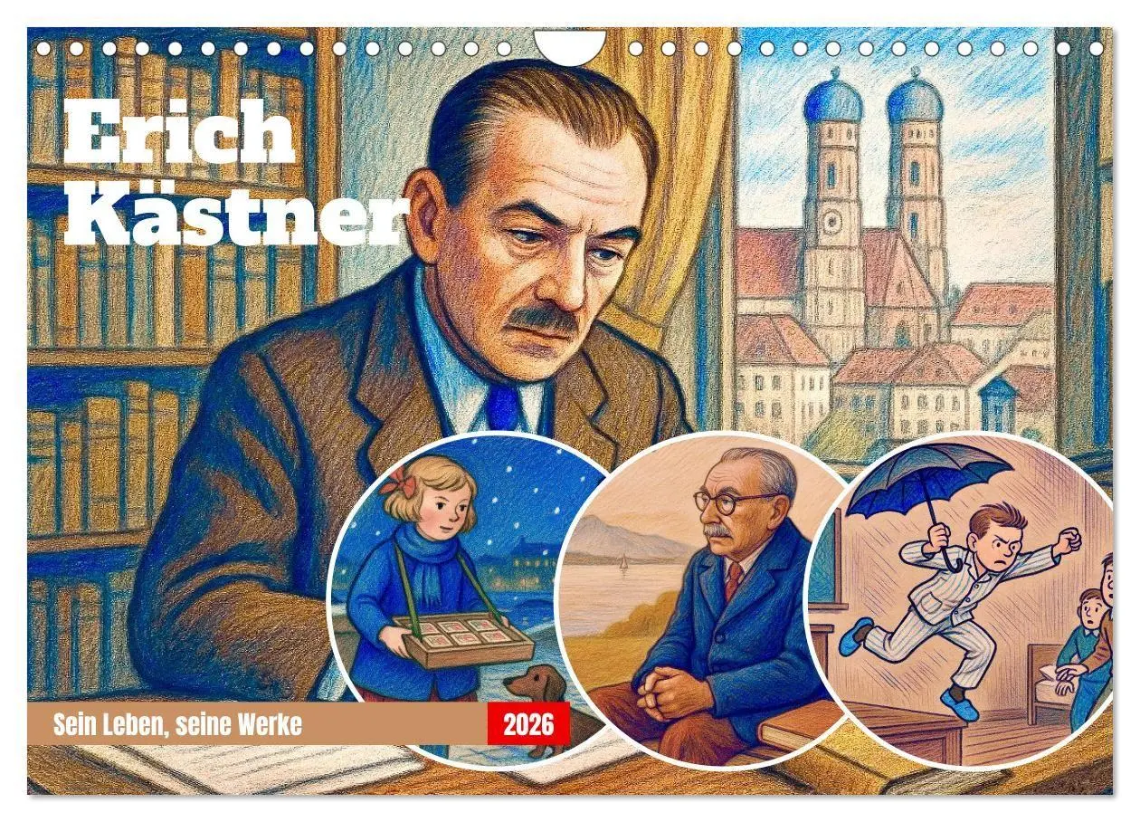 Cover: 9783516658255 | Erich Kästner (Wandkalender 2026 DIN A4 quer), CALVENDO Monatskalender