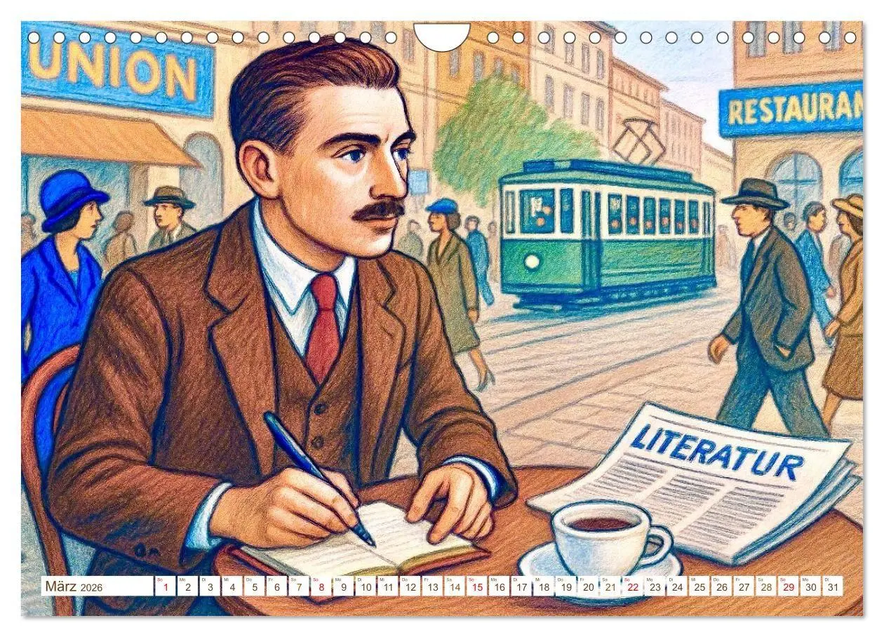Bild: 9783516658255 | Erich Kästner (Wandkalender 2026 DIN A4 quer), CALVENDO Monatskalender