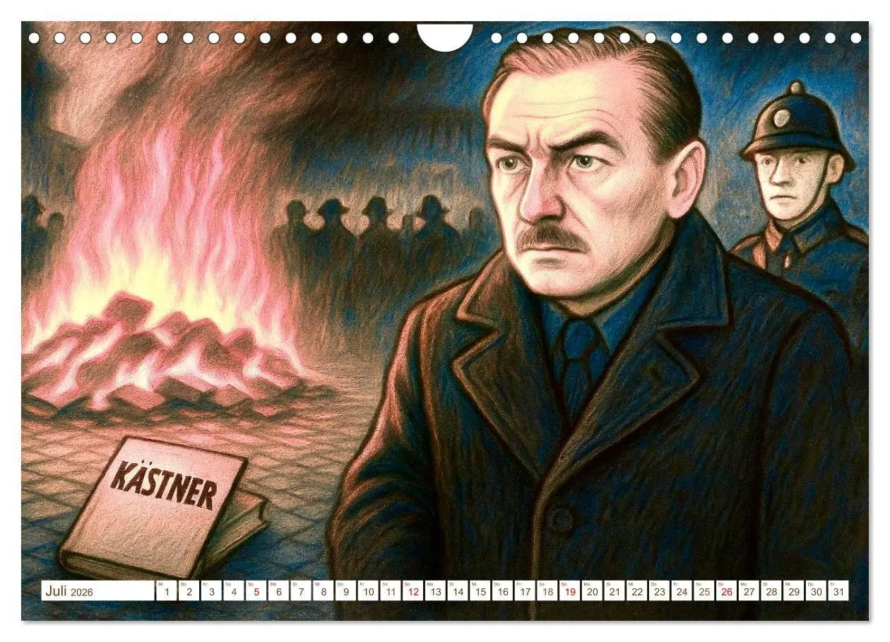 Bild: 9783516658255 | Erich Kästner (Wandkalender 2026 DIN A4 quer), CALVENDO Monatskalender