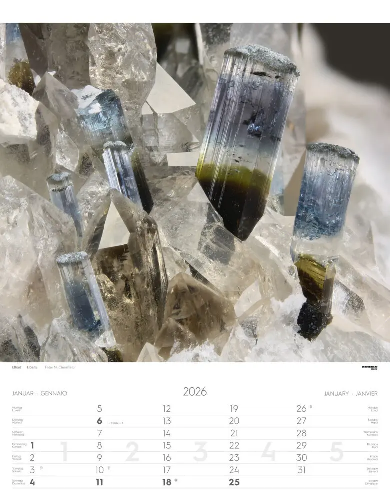 Bild: 9788868398255 | Mineralien Kalender 2026 | Minerali - Minerals | Verlag | Kalender
