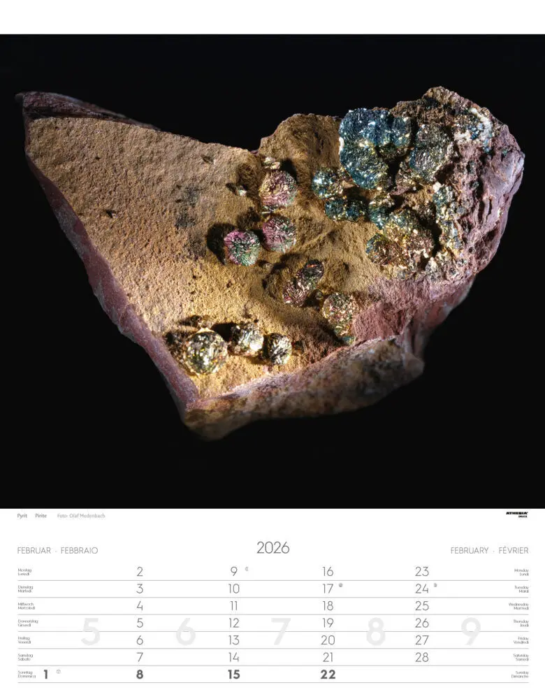 Bild: 9788868398255 | Mineralien Kalender 2026 | Minerali - Minerals | Verlag | Kalender