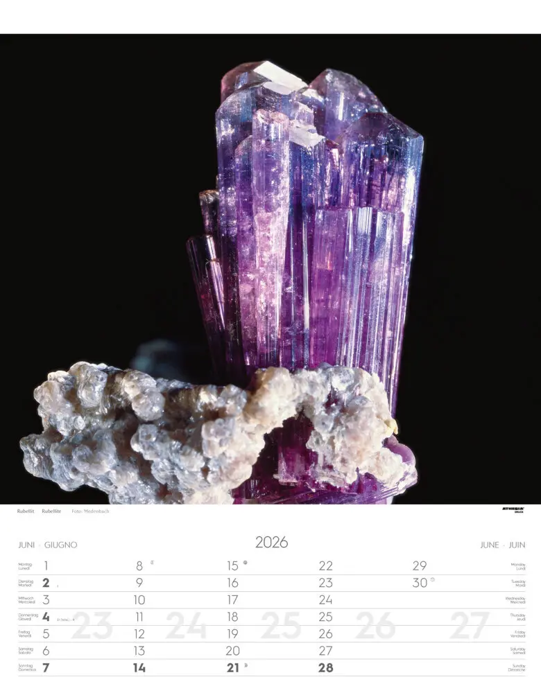 Bild: 9788868398255 | Mineralien Kalender 2026 | Minerali - Minerals | Verlag | Kalender