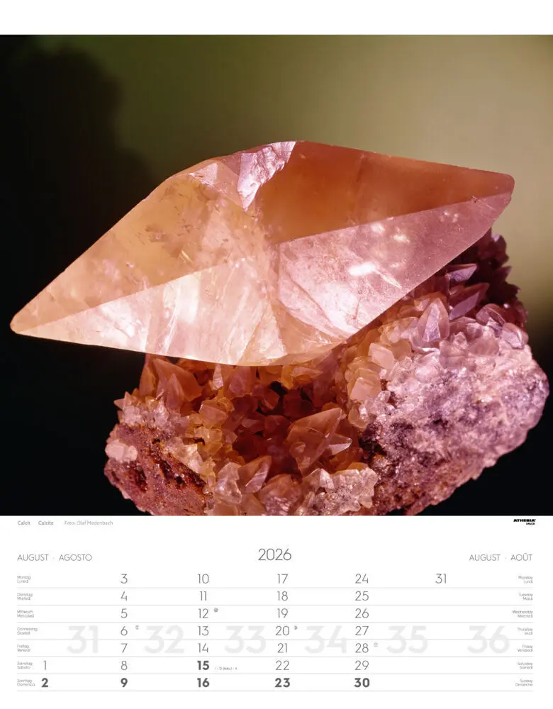 Bild: 9788868398255 | Mineralien Kalender 2026 | Minerali - Minerals | Verlag | Kalender