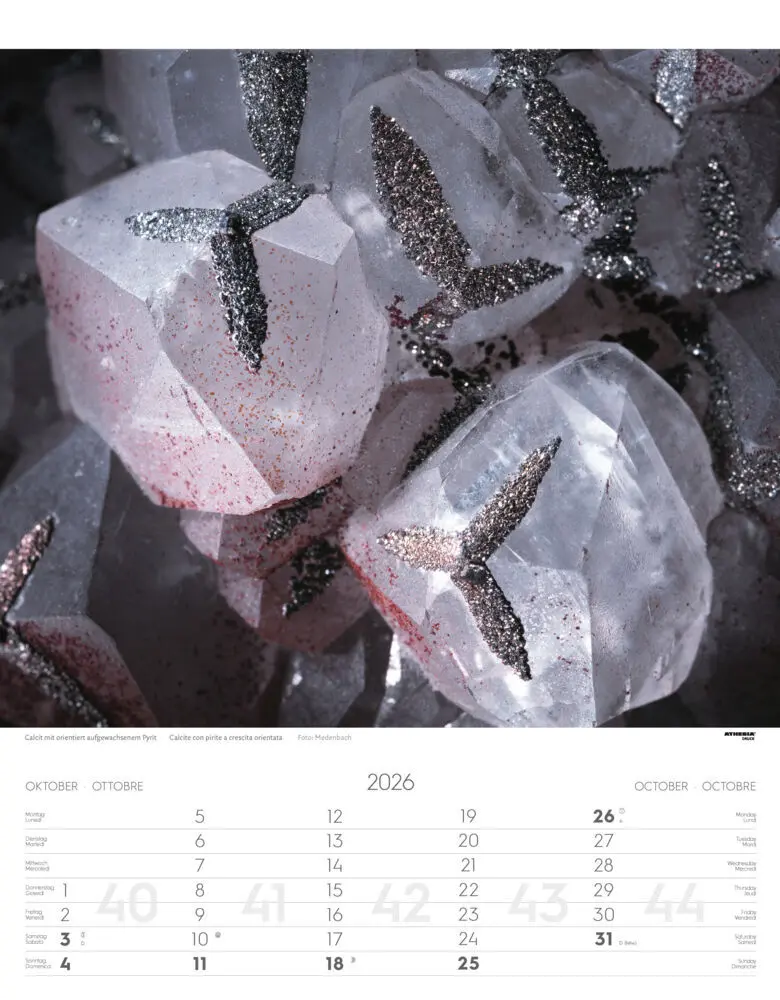 Bild: 9788868398255 | Mineralien Kalender 2026 | Minerali - Minerals | Verlag | Kalender