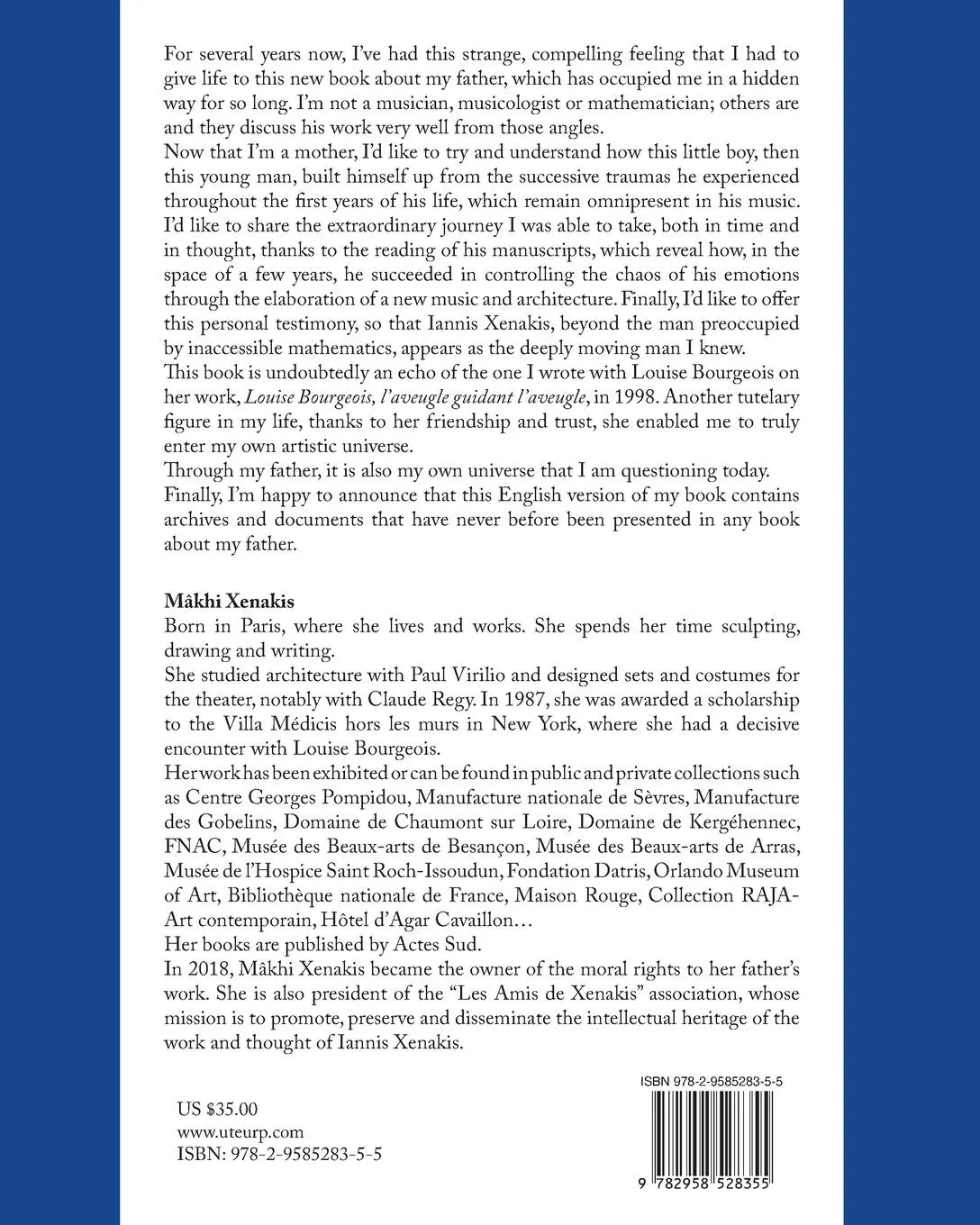Rückseite: 9782958528355 | Iannis Xenakis | A Moving Father | Mâkhi Xenakis | Taschenbuch | 2024