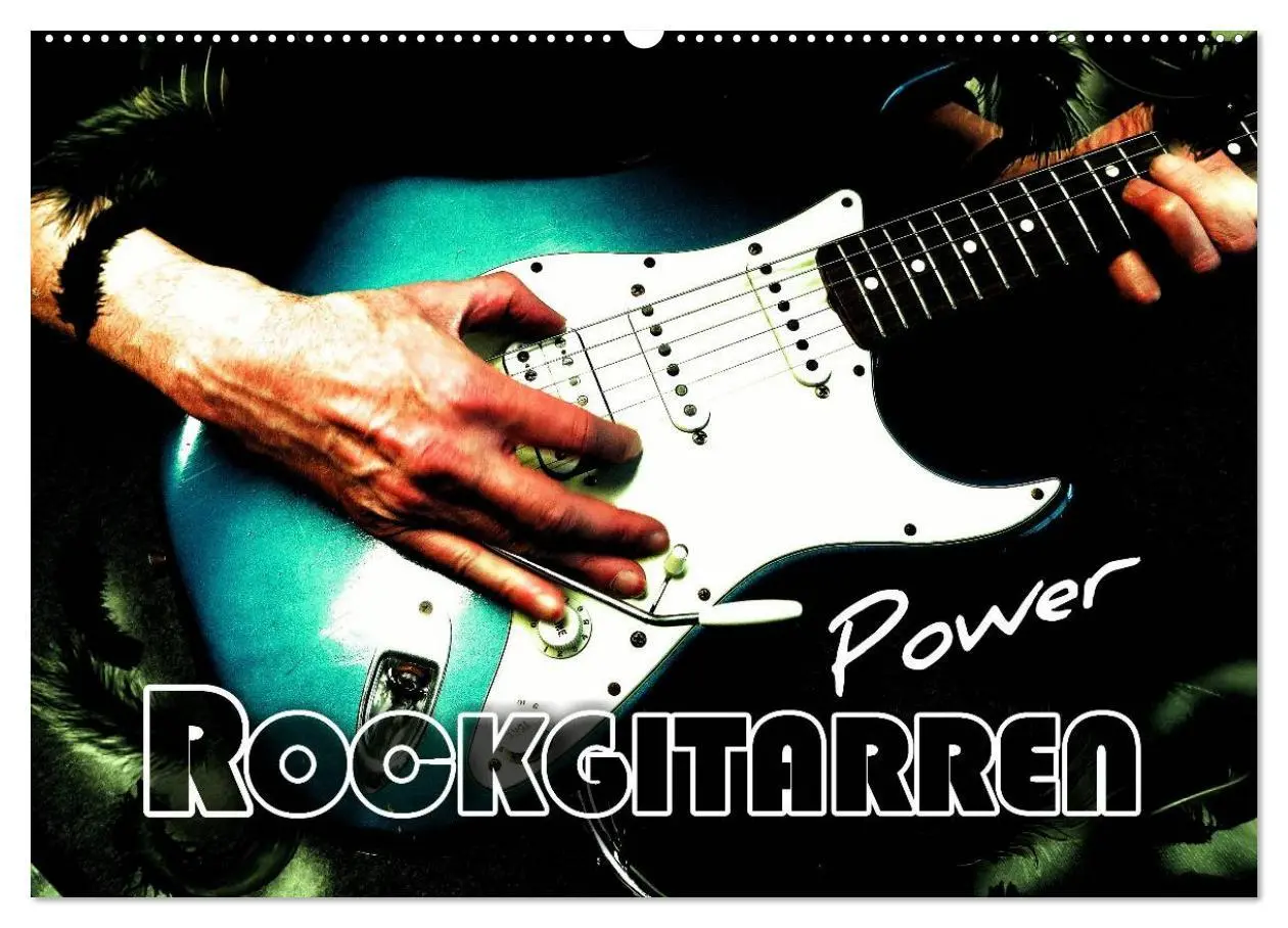 Cover: 9783516028355 | Rockgitarren Power (Wandkalender 2026 DIN A2 quer), CALVENDO...