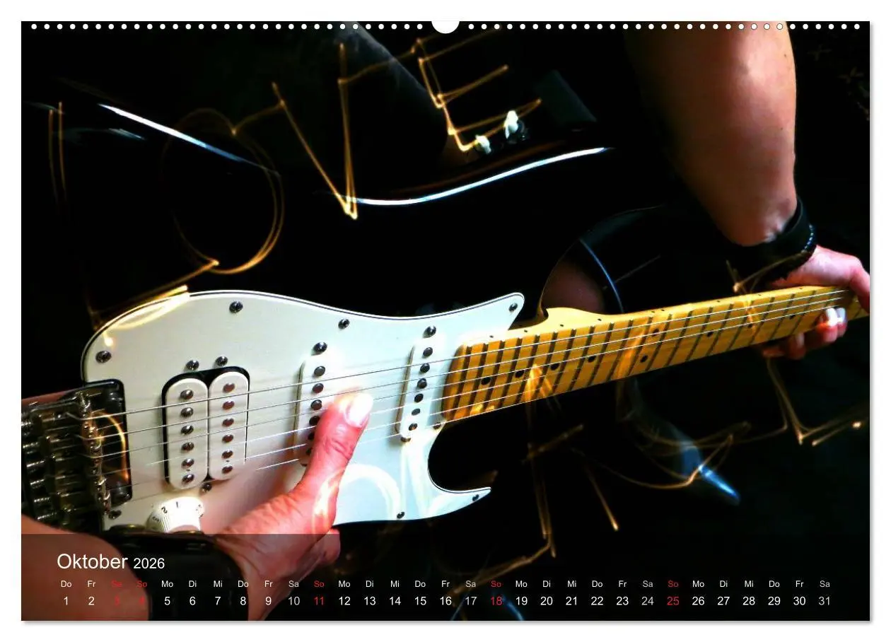 Bild: 9783516028355 | Rockgitarren Power (Wandkalender 2026 DIN A2 quer), CALVENDO...
