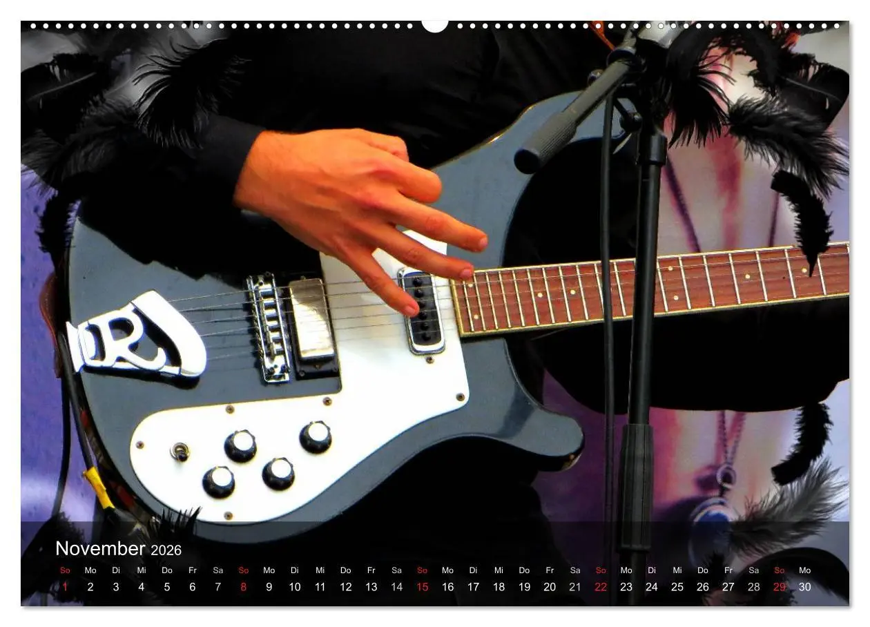 Bild: 9783516028355 | Rockgitarren Power (Wandkalender 2026 DIN A2 quer), CALVENDO...