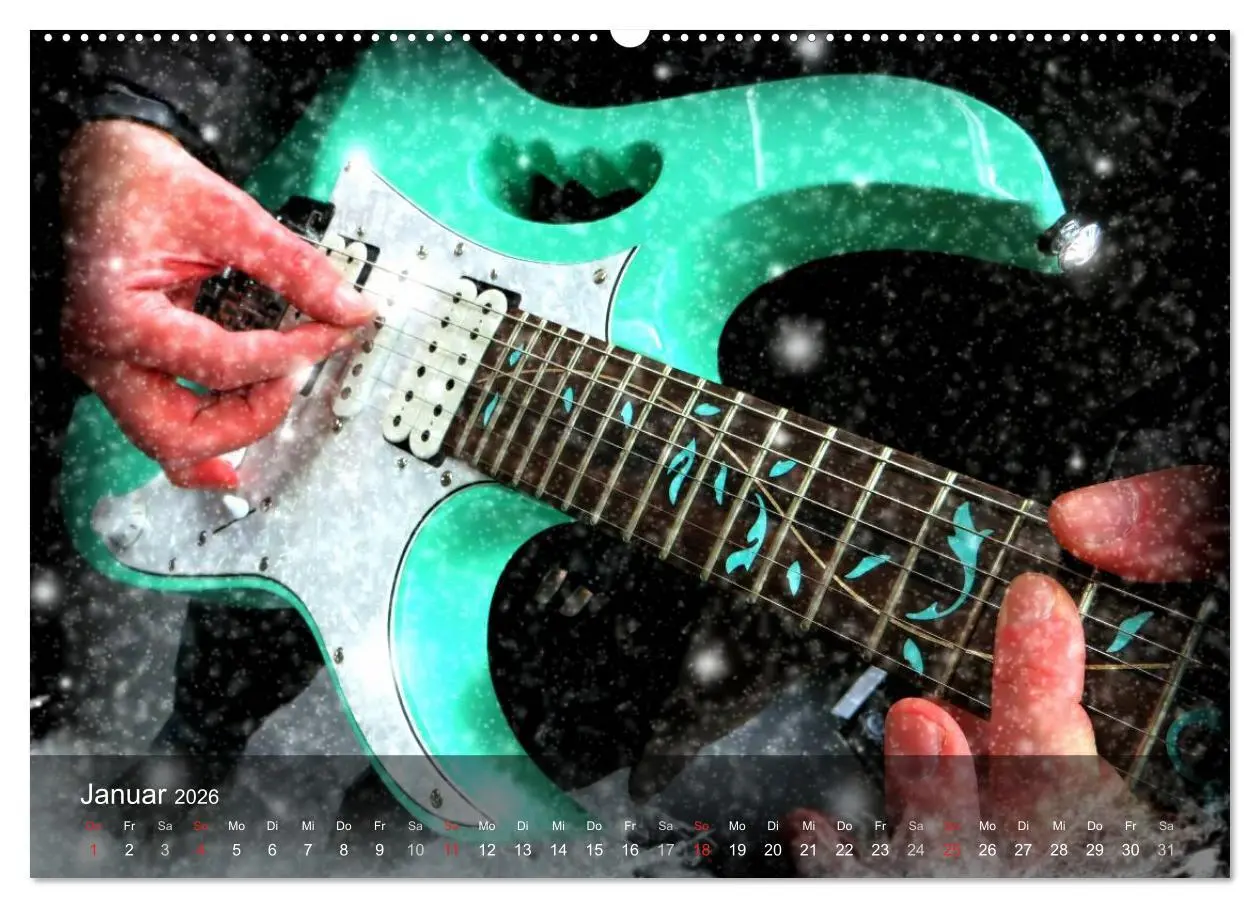 Bild: 9783516028355 | Rockgitarren Power (Wandkalender 2026 DIN A2 quer), CALVENDO...