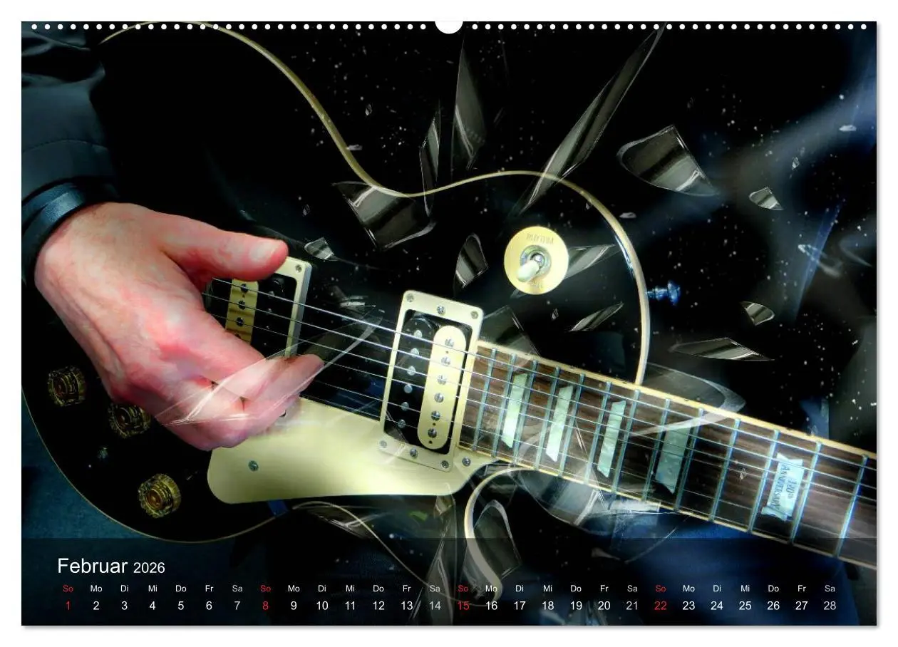 Bild: 9783516028355 | Rockgitarren Power (Wandkalender 2026 DIN A2 quer), CALVENDO...