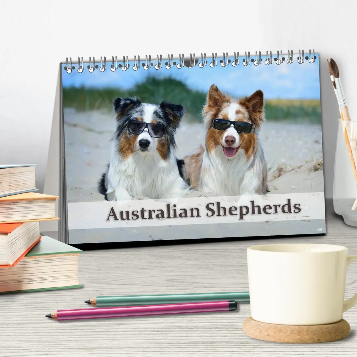 Bild: 9783516198355 | Wunderbare Australian Shepherds (Tischkalender 2026 DIN A5 quer),...