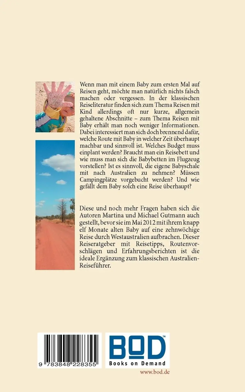 Rückseite: 9783848228355 | Westaustralien mit Baby und Campervan | Martina Gutmann (u. a.) | Buch