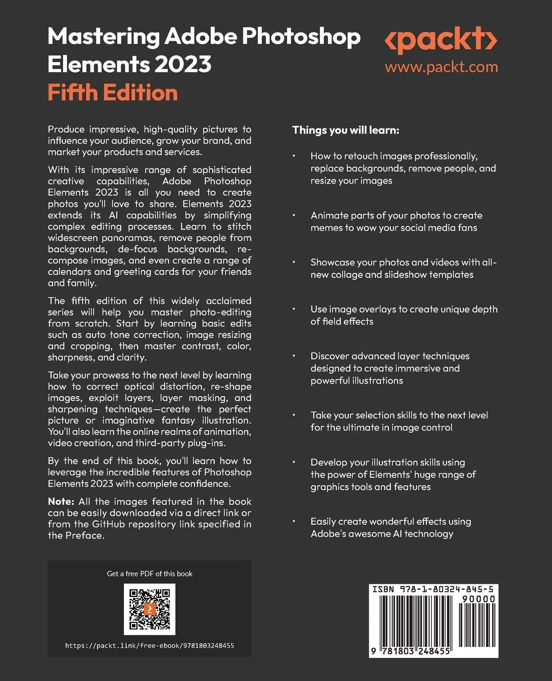 Rückseite: 9781803248455 | Mastering Adobe Photoshop Elements 2023 - Fifth Edition | Nichols