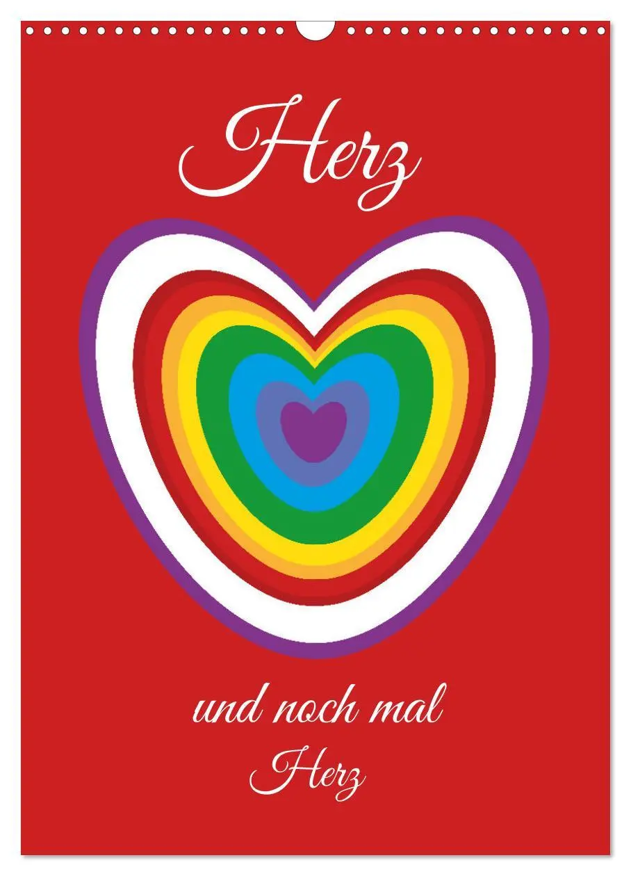 Cover: 9783516328455 | Herz und noch mal Herz (Wandkalender 2026 DIN A3 hoch), CALVENDO...