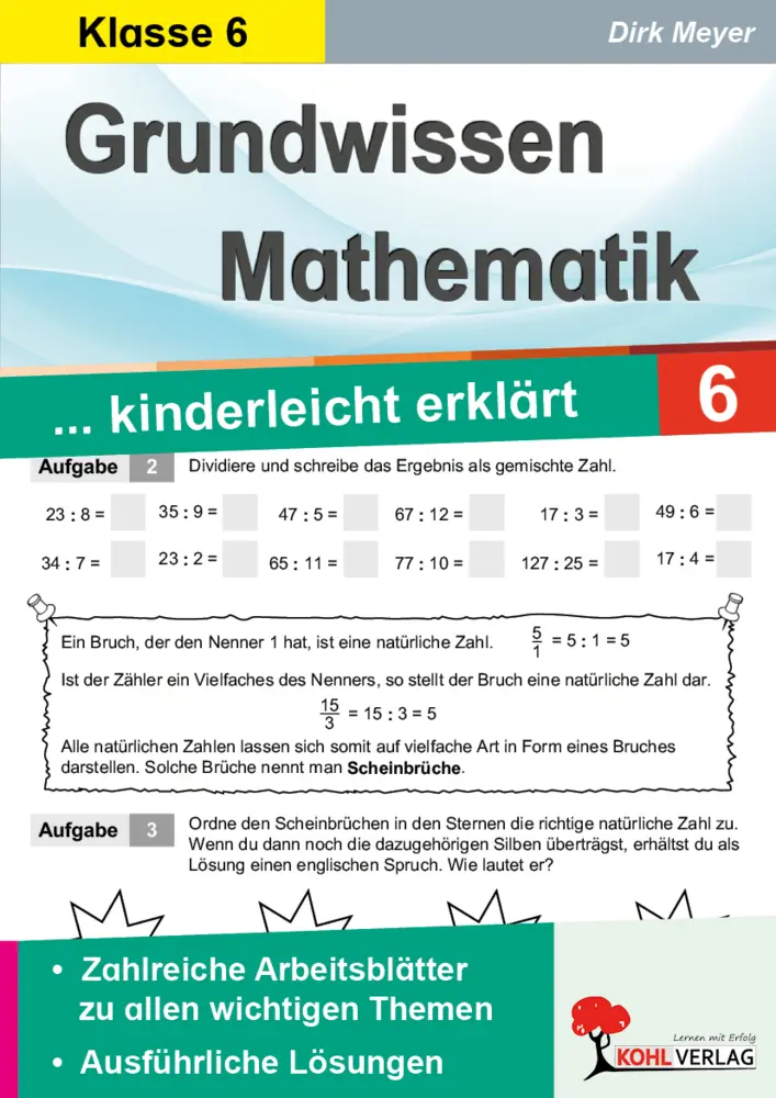 Cover: 9783955138455 | Grundwissen Mathematik 6. Schuljahr | Dirk Meyer | Taschenbuch | 2013