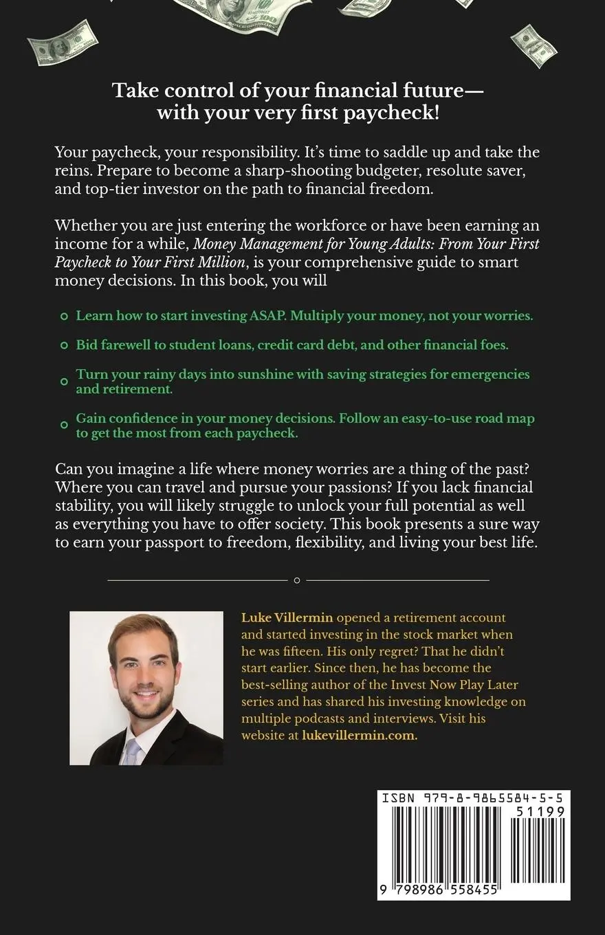 Rückseite: 9798986558455 | Money Management for Young Adults | Luke Villermin | Taschenbuch