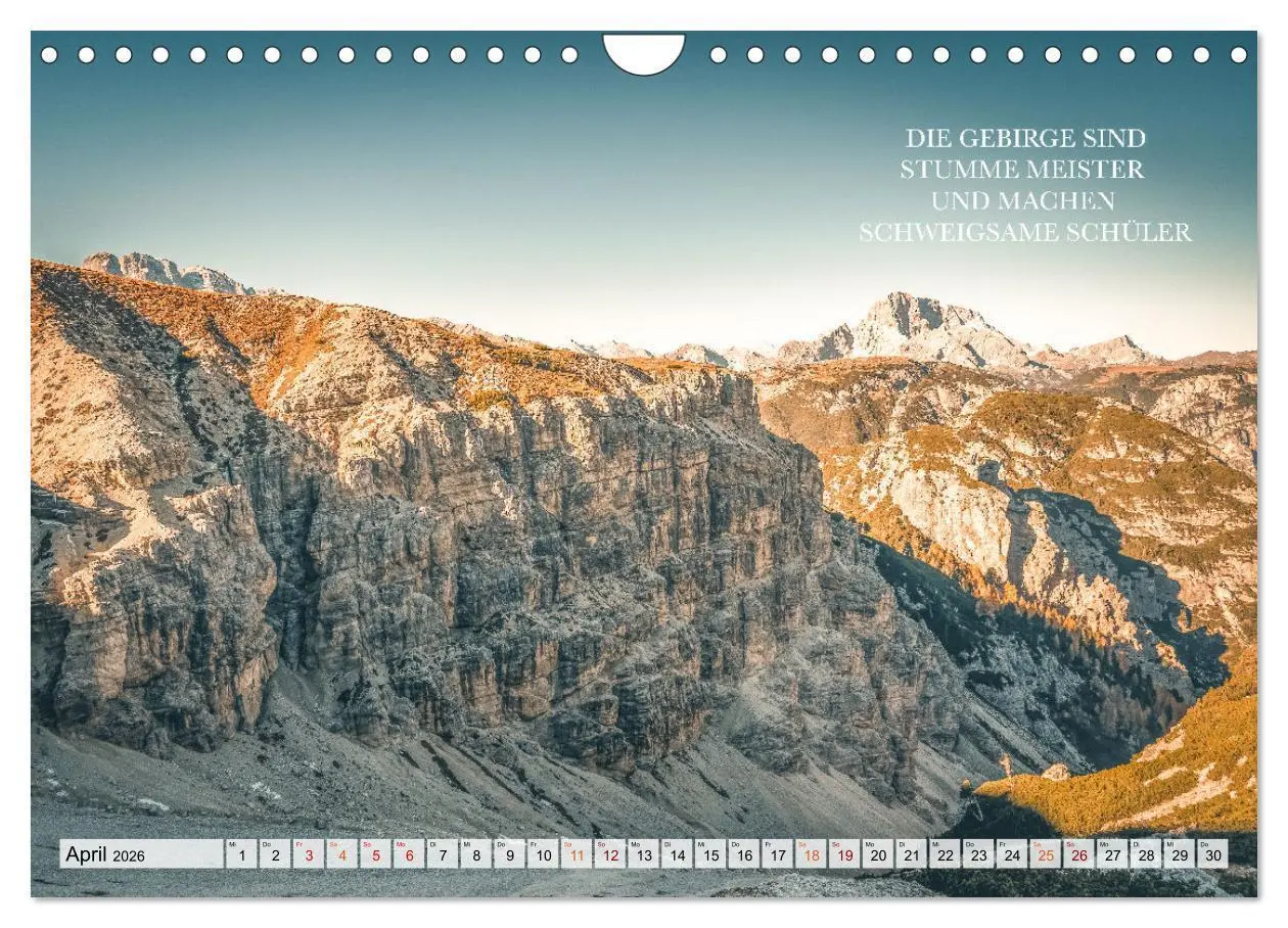 Bild: 9783457608555 | Berge und Sprüche zur Motivation und Inspiration (Wandkalender 2026...