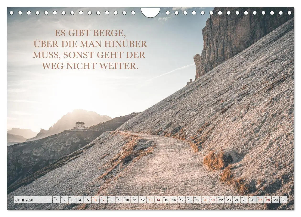 Bild: 9783457608555 | Berge und Sprüche zur Motivation und Inspiration (Wandkalender 2026...