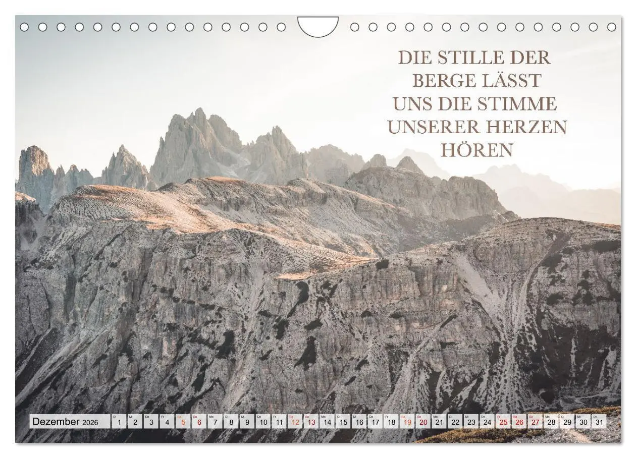 Bild: 9783457608555 | Berge und Sprüche zur Motivation und Inspiration (Wandkalender 2026...