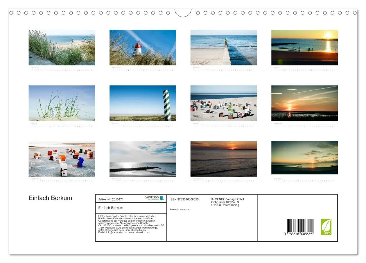 Bild: 9783516008555 | Einfach Borkum (Wandkalender 2026 DIN A3 quer), CALVENDO...