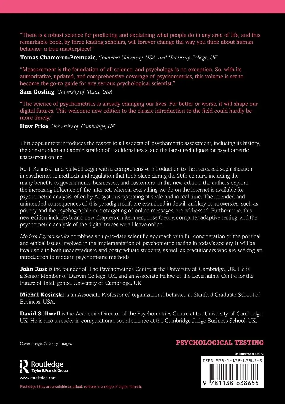 Rückseite: 9781138638655 | Modern Psychometrics | The Science of Psychological Assessment | Buch